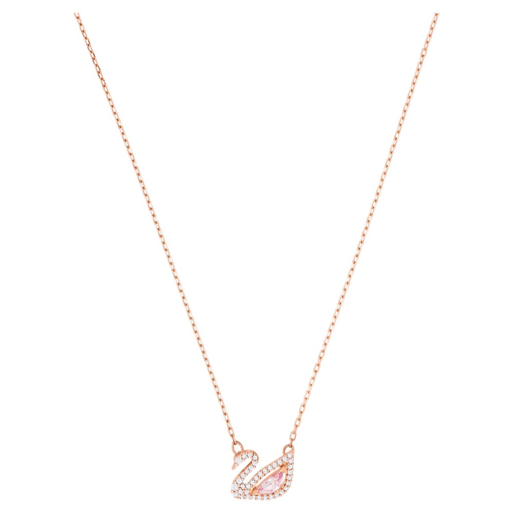 Swarovski Dazzling Swan Kolye, Cok Renkli, Pembe altın rengi kaplama - 5469989